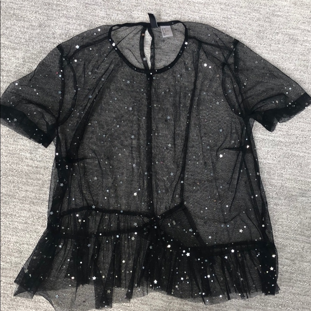Mesh Silver Star Shirt/Cover